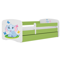 Kocot kids Dětská postel Babydreams slon s motýlky zelená, varianta