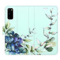 iSaprio flip pouzdro Blue Flowers pro Samsung Galaxy S20