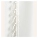 Bílý závěs LARA na stříbrná kolečka se střapci 140 x 280 cm