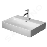 DURAVIT DuraSquare Umyvadlo 600x400 mm, bez přepadu, s otvorem pro baterii, DuraCeram, WonderGli