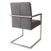 LuxD Konzolová židle Boss s područkami, šedá antik - Skladem
