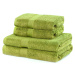 Světle zelené froté bavlněné ručníky a osušky v sadě 4 ks Marina – DecoKing