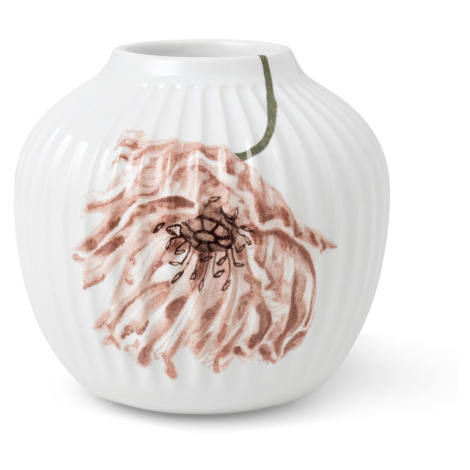Bílá porcelánová váza Kähler Design Poppy, výška 13 cm