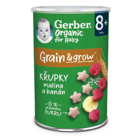 Gerber Křupky s malinou a banánem BIO 35g