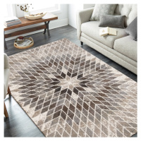 Moderní designový béžový koberec s přírodními motivy Šířka: 240 cm | Délka: 330 cm