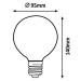 Rabalux Dekorativní LED filament žárovka s točeným vláknem, jantarová , E27, G95, 4W, 350lm, 220