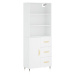 vidaXL Skříň highboard bílá 69,5 x 34 x 180 cm kompozitní dřevo