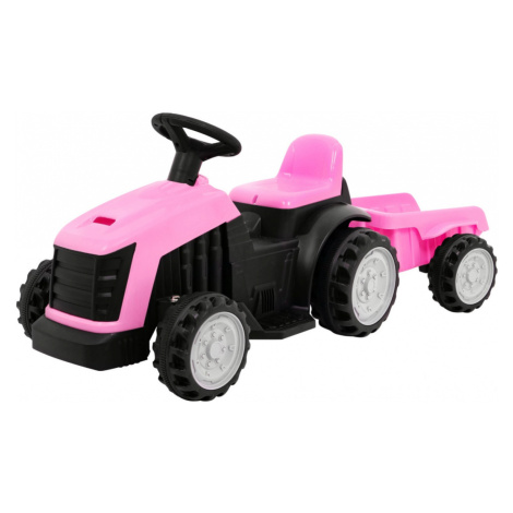 HračkyZaDobréKačky Elektrický traktor s přívěsem TR1908 růžový