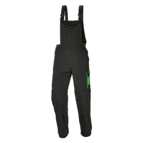 PARKSIDE® Pánské pracovní kalhoty s laclem (56, černá/zelená)