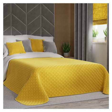 Přehoz na postel QUIDO žlutá 220x240 cm Mybesthome