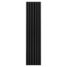 WallART Dekorativní nástěnné lamely s filcem, Černý mat / černý 270x30x0,8 cm - 6 lamel