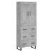 vidaXL Skříň highboard betonově šedá 69,5x34x180 cm kompozitní dřevo