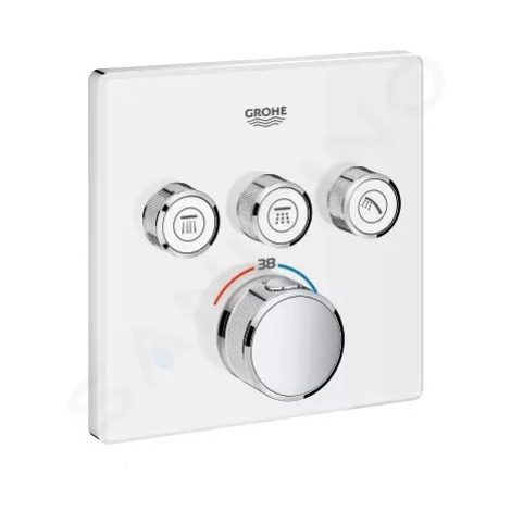 GROHE Grohtherm SmartControl Termostatická vanová baterie pod omítku se 3 ventily, měsíční bílá 