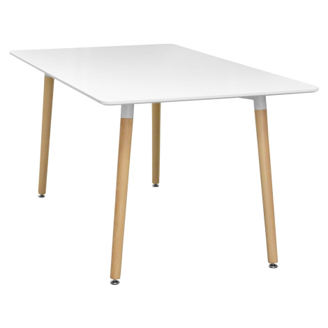 Jídelní stůl FARUK 140x90 cm, bílý Smarshop
