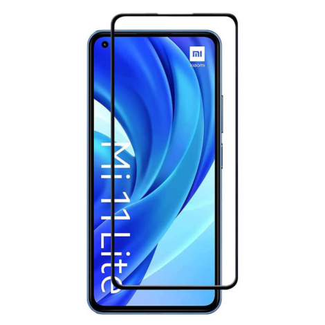 3x 3D tvrzené sklo s rámečkem pro Xiaomi Mi 11 Lite - černé - 2+1 zdarma