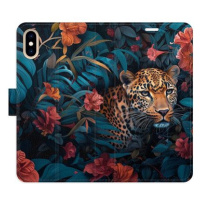 iSaprio Flip pouzdro Flower Jaguar 02 pro iPhone X/XS