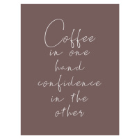 Ilustrace Coffee & confidence, Finlay & Noa, 30x40 cm