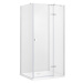 BESCO Čtvercový sprchový kout PIXA 90 x 90 cm, bezrámový, zpevňující vzpěry, pravé dveře