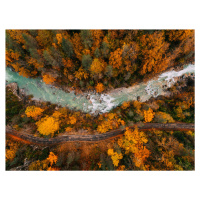 Umělecká fotografie River crossing the valley, Javier Pardina, (40 x 30 cm)