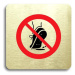 Accept Piktogram "zákaz vstupu se znečištěnou obuví" (80 × 80 mm) (zlatá tabulka - barevný tisk 