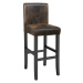 tectake 400552 barová židle dřevěná - hnědá - hnědá