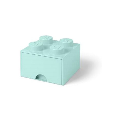 LEGO úložný box 4 s šuplíkem - aqua