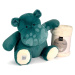 Plyšový hroch s dekou Emerald Green Hippo Chill Histoire d’ Ours zelený 45 cm od 0 měsíců