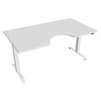 Office Pro psací stůl Hobis Motion MS ERGO 2 Šířka: 160 cm, Barva desky: bílá, Barva kovu: bílá 