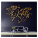 Wallity Nástěnná dekorace World Map Compass Led zlatá