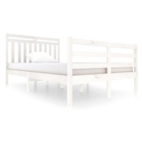Rám postele bílý masivní dřevo 120 × 200 cm, 3100650