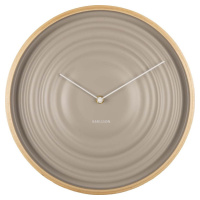 Béžové nástěnné hodiny Karlsson Ribble, ø 31 cm