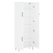 vidaXL Skříň highboard lesklá bílá 69,5 x 34 x 180 cm kompozitní dřevo