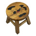 Dřevěná dětská stolička - KOČIČKA MRKACÍ
