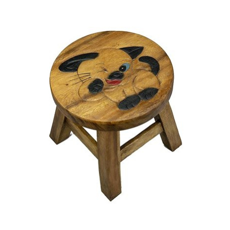 Dřevěná dětská stolička - KOČIČKA MRKACÍ AK Trading