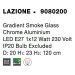 NOVA LUCE závěsné svítidlo LAZIONE kouřové sklo s přechodem chromovaný hliník E27 1x12W 230V IP2