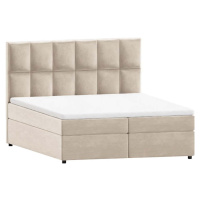 Béžová boxspring postel s úložným prostorem 180x200 cm Flip – Ropez