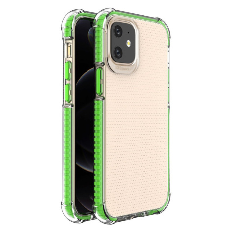 Spring Armor silikonové pouzdro s barevným lemem na iPhone 12 Mini 5,4" green
