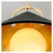 HUDSON VALLEY závěsné svítidlo CHARM kov/sklo černá/zlatá/opál E27 1x100W 289-41-CE