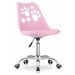Růžová kancelářská židle PRINT