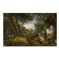 Jan Brueghel - Vidění sv. Huberta