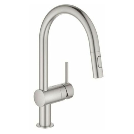 Grohe Minta dřezová baterie s vytahovací sprškou supersteel 32321dc2 G32321DC2