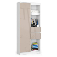 Regál R 80cm CLP R15 bílá/cappuccino lesk