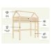 Tartak Meble Domečková zvýšená postel MANASLU se žebříkem 90x200 cm Zvolte barvu: Bílá