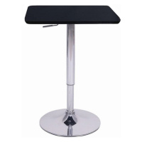 Barový stolek FLORIAN – MDF, chrom, černá