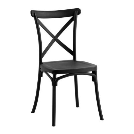Černá stohovatelná židle Zenith FOR LIVING