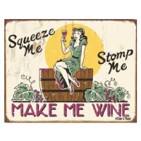 Plechová cedule MOORE - make me wine, 41 × 32 cm