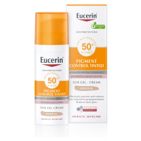 Eucerin Pigment Control Emulze na opalování na obličej s depigmentačním účinkem SPF 50+ středně 