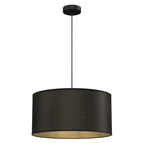 Lustr na lanku LOFT SHADE 1xE27/60W/230V pr. 40 cm černá/zlatá 5252
