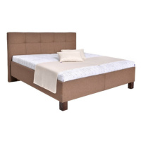 Čalouněná postel Mary 160x200, hnědá, včetně matrace