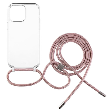 FIXED Pure Neck kryt s růžovou šňůrkou na krk pro Apple iPhone 13 Pro